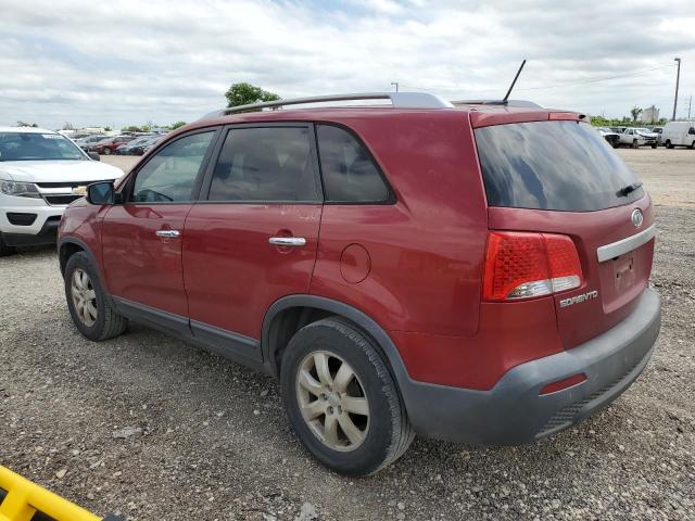 5XYKT3A15BG004390 - 2011 KIA SORENTO BASE RED photo 2