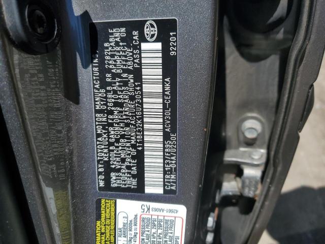 4T1BE32K16U730541 - 2006 TOYOTA CAMRY LE GRAY photo 12