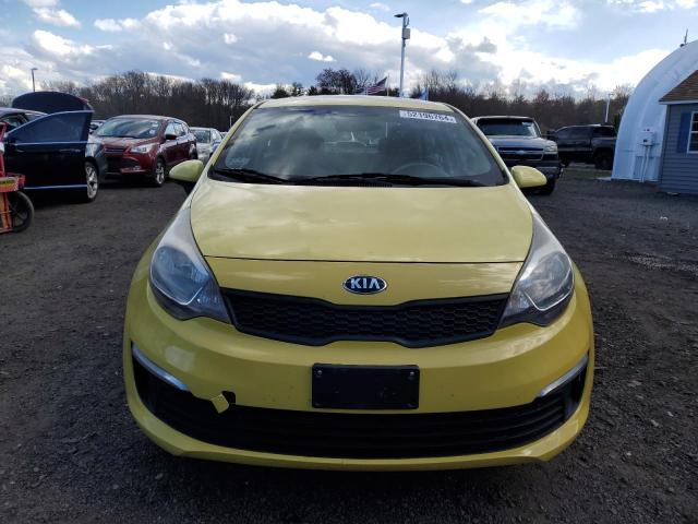 KNADM4A35G6587659 - 2016 KIA RIO LX YELLOW photo 5