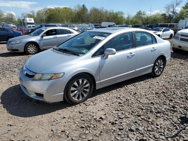 1HGFA16919L028048 - 2009 HONDA CIVIC EXL ვერცხლისფერი ფოტო 1