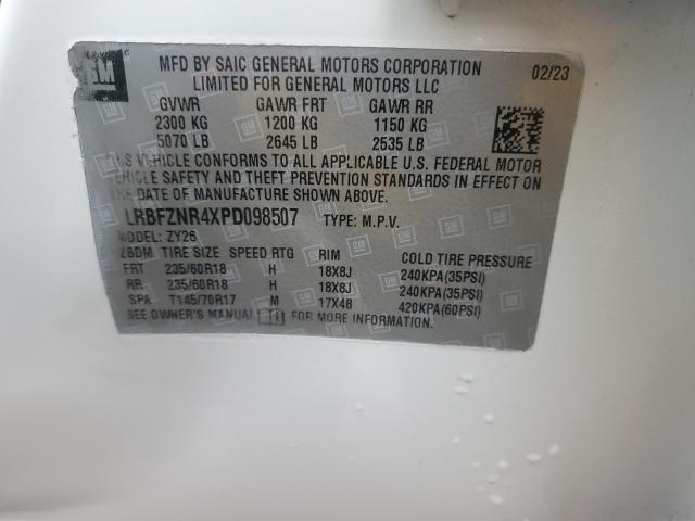 LRBFZNR4XPD098507 - 2023 BUICK ENVISION ESSENCE Սպիտակ լուսանկար 12