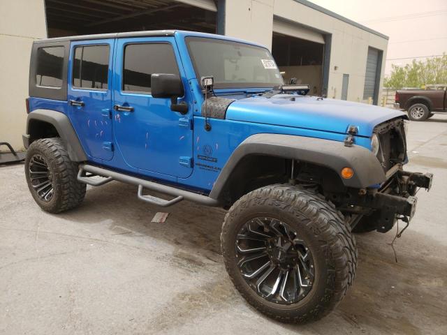 1C4BJWDG9GL260356 - 2016 JEEP WRANGLER U SPORT BLUE photo 4