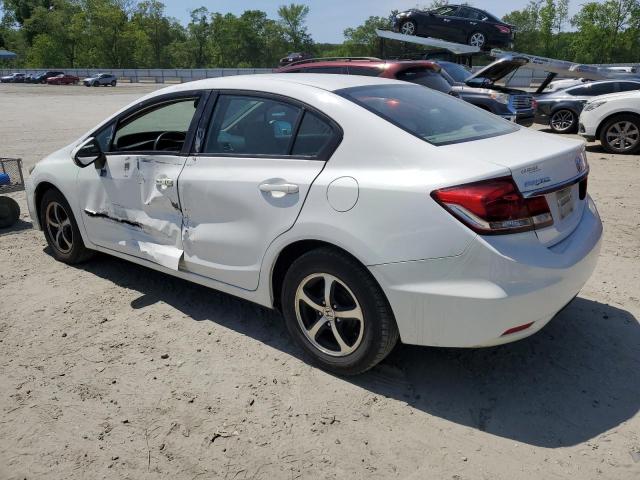 19XFB2F74FE222657 - 2015 HONDA CIVIC SE WHITE photo 2