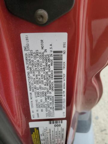 5TEUU42N47Z406606 - 2007 TOYOTA TACOMA ACCESS CAB წითელი ფოტო 12