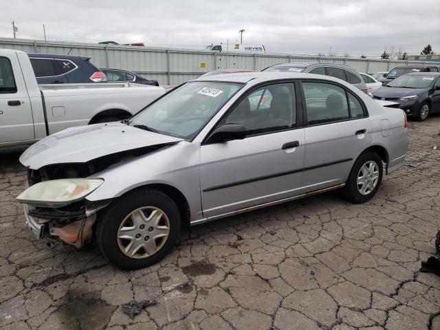 1HGES16364L025515 - 2004 HONDA CIVIC DX VP SILVER photo 1