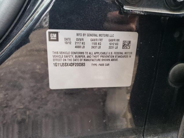 1G11J5SX4DF200383 - 2013 CHEVROLET MALIBU LTZ შავი ფოტო 13