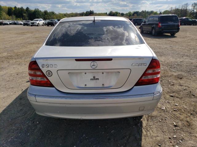 WDBRF92H96F765788 - 2006 MERCEDES-BENZ C 280 4MATIC SILVER photo 6