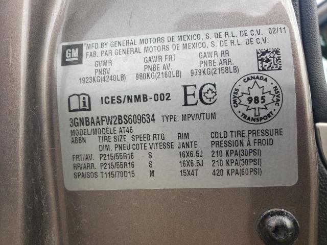 3GNBAAFW2BS609634 - 2011 CHEVROLET HHR LS 棕色 照片 13