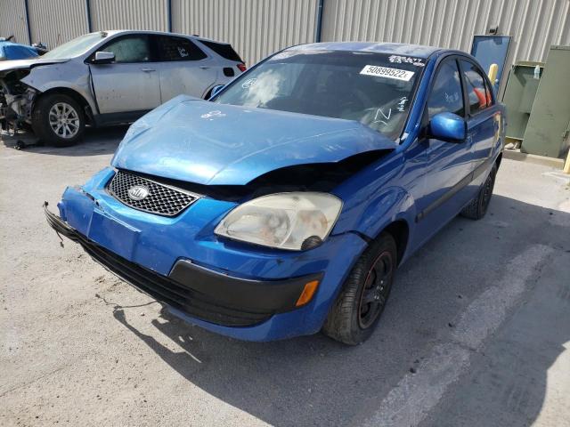 KNADE223096512967 - 2009 KIA RIO BASE BLUE photo 2