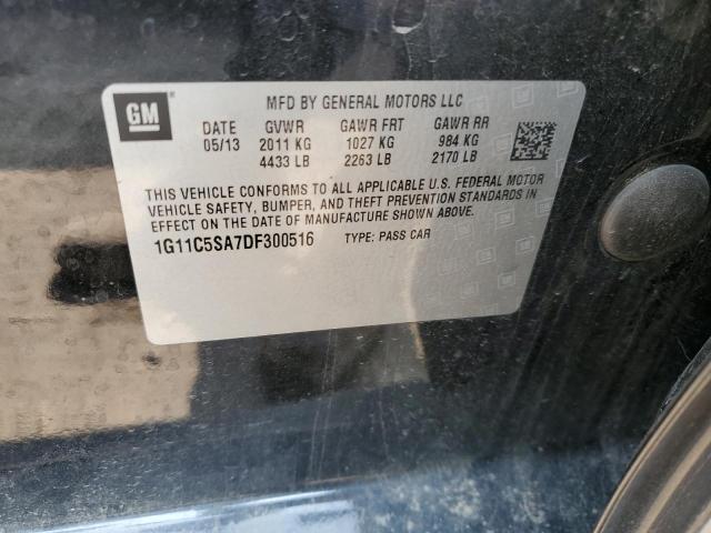 1G11C5SA7DF300516 - 2013 CHEVROLET MALIBU 1LT BLACK photo 12