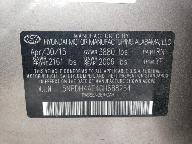 5NPDH4AE4GH688254 - 2016 HYUNDAI ELANTRA SE BROWN photo 13