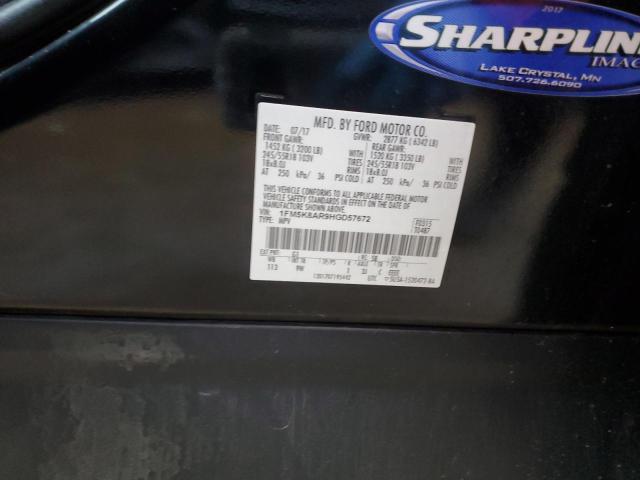 1FM5K8AR9HGD57672 - 2017 FORD EXPLORER POLICE INTERCEPTOR 黑色 照片 13