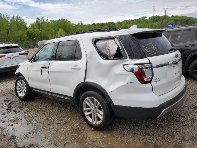 1FM5K7D85HGD16856 - 2017 FORD EXPLORER XLT WHITE photo 2