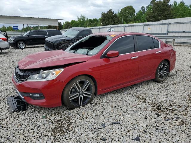 1HGCR2F55HA059408 - 2017 HONDA ACCORD SPORT RED photo 1