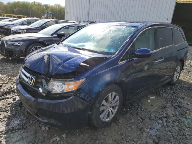 5FNRL5H63FB112399 - 2015 HONDA ODYSSEY EXL BLUE photo 1