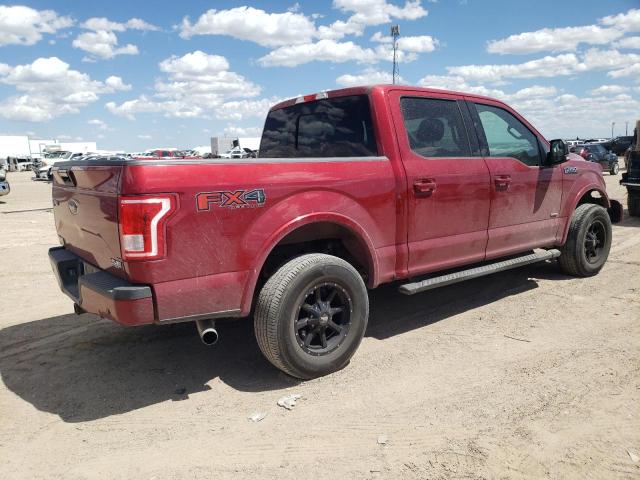 1FTEW1EP5GKF17096 - 2016 FORD F150 SUPERCREW RED photo 3