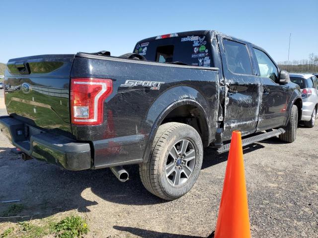 1FTEW1EP9GKD56042 - 2016 FORD F150 SUPERCREW BLACK photo 3