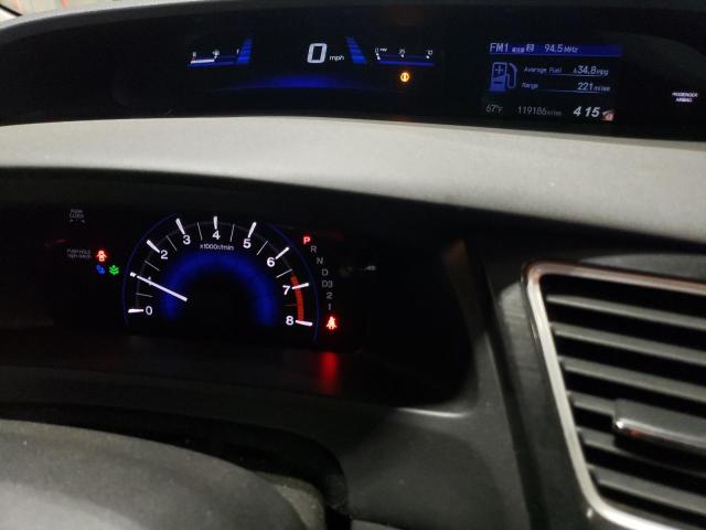 19XFB2F94DE046921 - 2013 HONDA CIVIC EXL შავი ფოტო 9