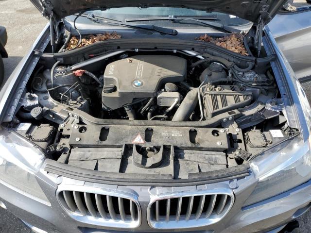 5UXWX9C51E0D38145 - 2014 BMW X3 XDRIVE28I GRAY photo 12