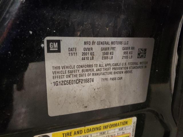 1G1ZC5E01CF216874 - 2012 CHEVROLET MALIBU 1LT 石墨色 照片 12