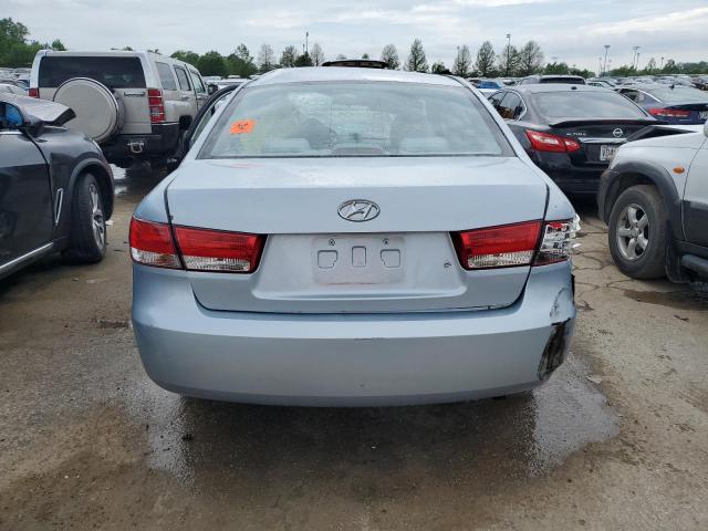 5NPET46C66H124565 - 2006 HYUNDAI SONATA GL BLUE photo 6