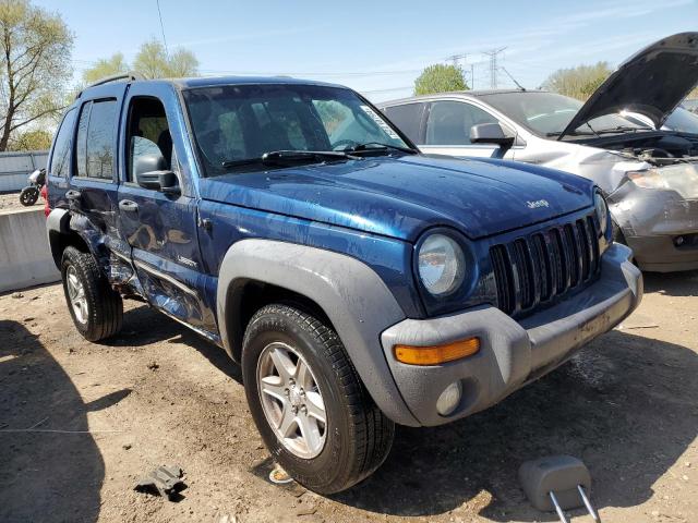 1J4GL48K74W178410 - 2004 JEEP LIBERTY SPORT BLUE photo 4