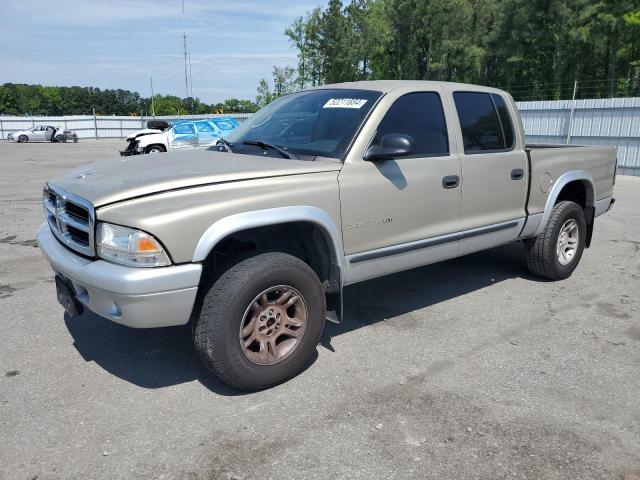 1B7HG48N82S696569 - 2002 DODGE DAKOTA QUAD SLT GOLD photo 1