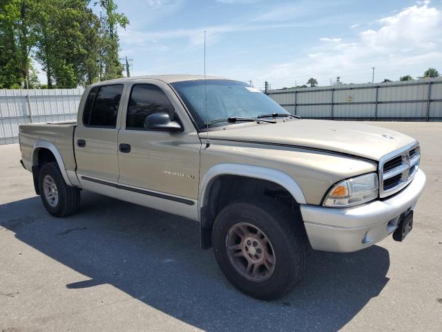 1B7HG48N82S696569 - 2002 DODGE DAKOTA QUAD SLT GOLD photo 4