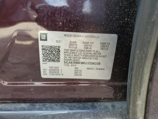 5GAERBKW0JJ156108 - 2018 BUICK ENCLAVE ESSENCE იასამნისფერი ფოტო 13