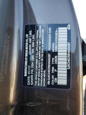 SJKCH5CR5HA034287 - 2017 INFINITI QX30 BASE BROWN photo 13