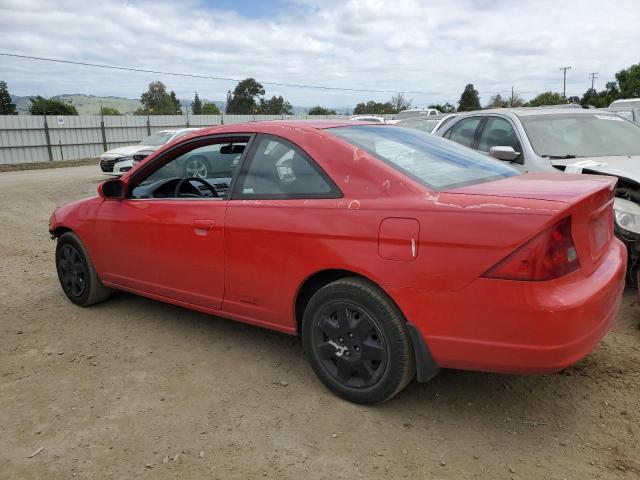 1HGEM22992L068351 - 2002 HONDA CIVIC EX RED photo 2