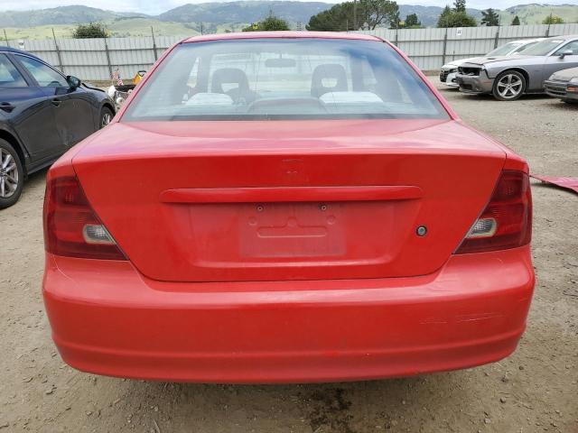 1HGEM22992L068351 - 2002 HONDA CIVIC EX RED photo 6