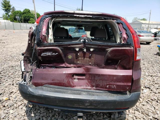 5J6RM3H73DL033118 - 2013 HONDA CR-V EXL BURGUNDY photo 6