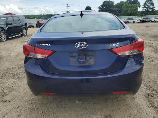 5NPDH4AE8DH426393 - 2013 HYUNDAI ELANTRA GLS BLUE photo 6