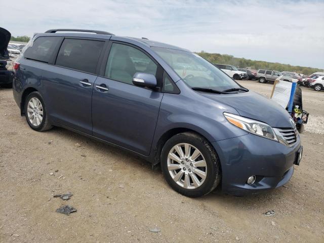 5TDYZ3DC9HS872555 - 2017 TOYOTA SIENNA XLE BLUE photo 4