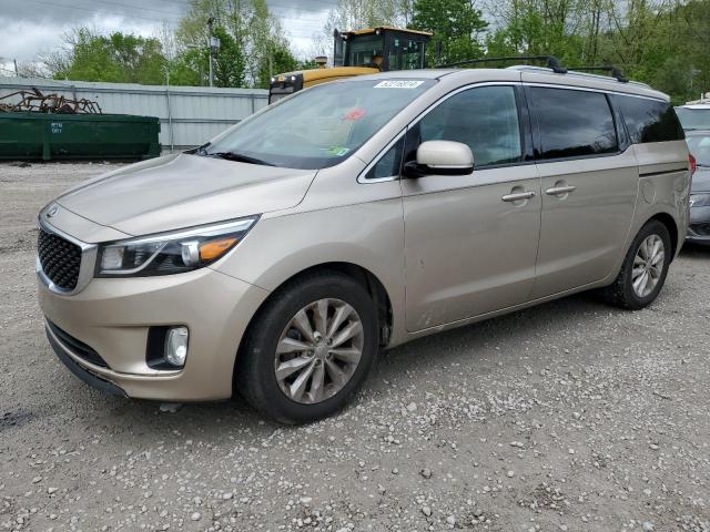 KNDMC5C16G6159218 - 2016 KIA SEDONA EX GOLD photo 1