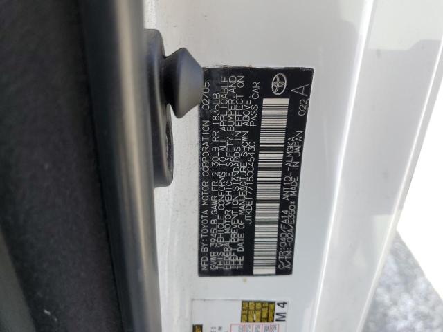 JTKDE177150045430 - 2005 TOYOTA SCION TC 白色 照片 12