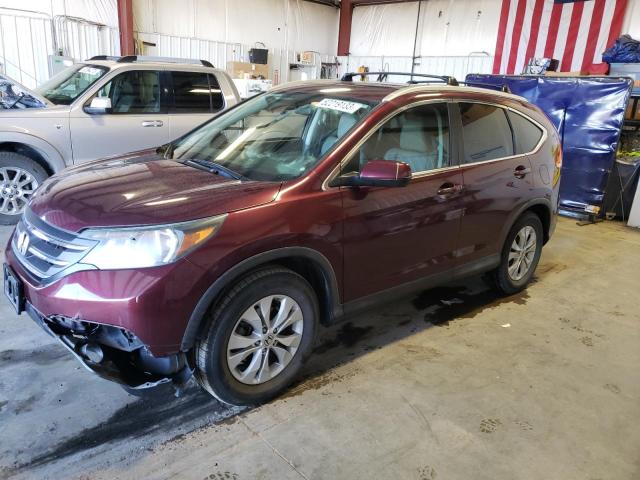 5J6RM3H78DL025824 - 2013 HONDA CR-V EXL BURGUNDY photo 1