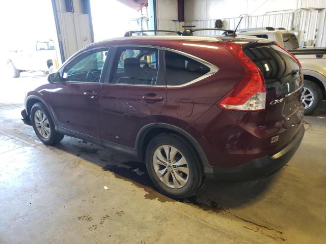 5J6RM3H78DL025824 - 2013 HONDA CR-V EXL BURGUNDY photo 2