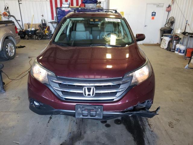 5J6RM3H78DL025824 - 2013 HONDA CR-V EXL BURGUNDY photo 5