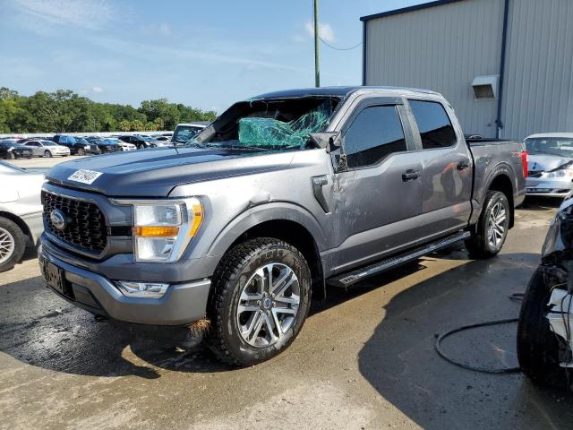 1FTEW1EP6MFA46340 - 2021 FORD F 150 SUPERCREW GRAY photo 1