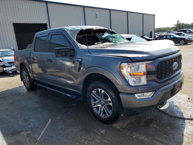 1FTEW1EP6MFA46340 - 2021 FORD F 150 SUPERCREW GRAY photo 4
