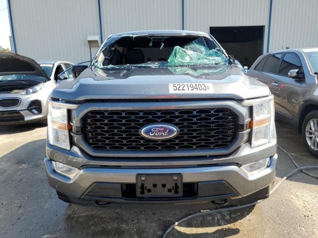 1FTEW1EP6MFA46340 - 2021 FORD F 150 SUPERCREW GRAY photo 5