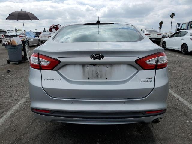 3FA6P0LU9ER227849 - 2014 FORD FUSION SE HYBRID SILVER photo 6