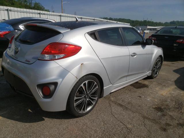 KMHTC6AE0GU264562 - 2016 HYUNDAI VELOSTER TURBO SILVER photo 3