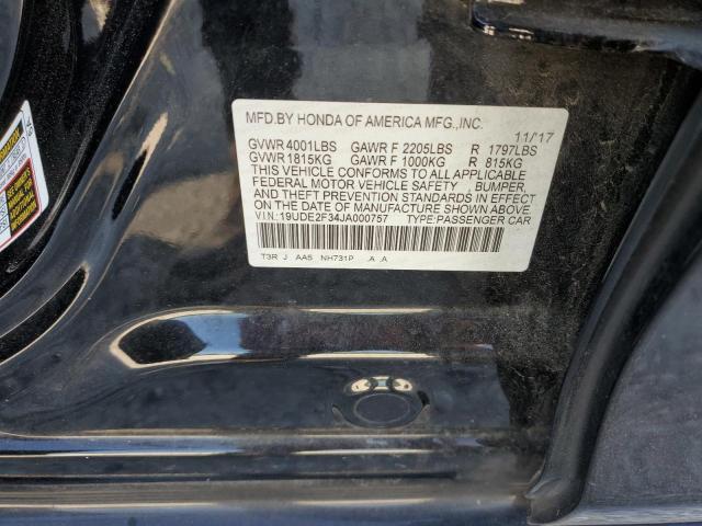 19UDE2F34JA000757 - 2018 ACURA ILX BASE WATCH PLUS BLACK photo 12