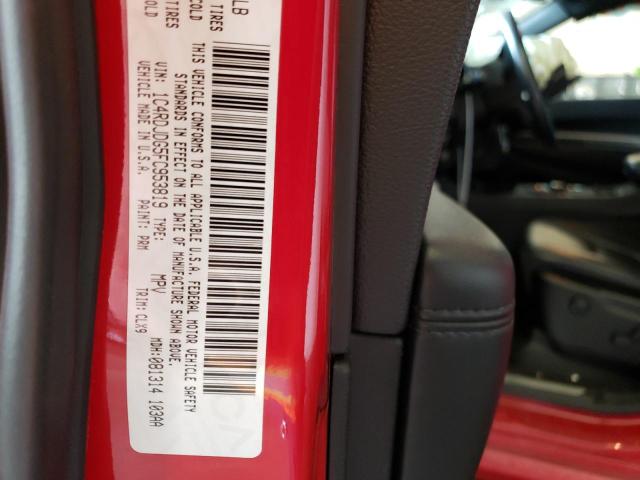 1C4RDJDG5FC953819 - 2015 DODGE DURANGO LIMITED RED photo 14