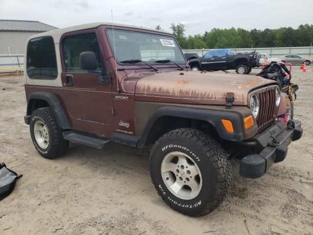 1J4FA49S43P303677 - 2003 JEEP WRANGLER / SPORT MAROON photo 4