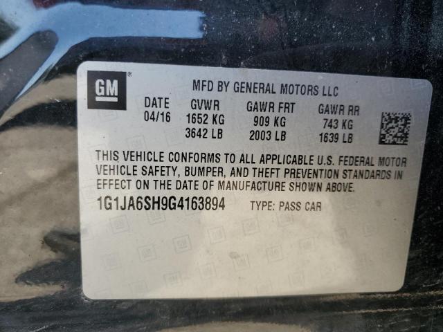 1G1JA6SH9G4163894 - 2016 CHEVROLET SONIC LS BLACK photo 12