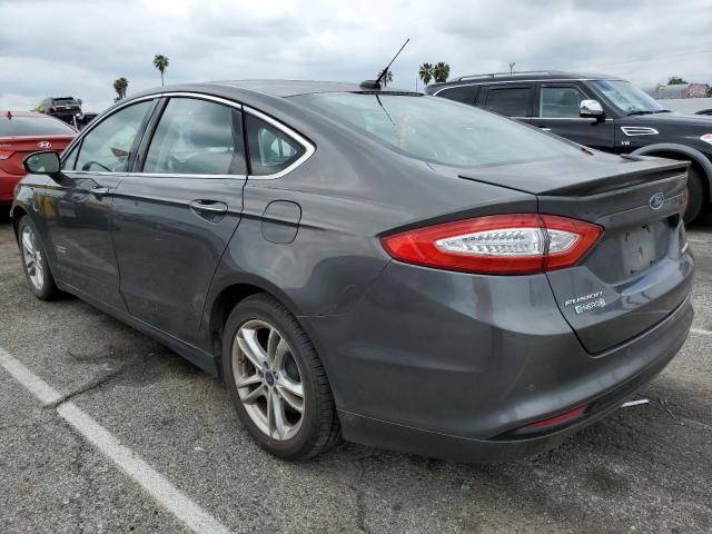 3FA6P0SU1GR229809 - 2016 FORD FUSION TITANIUM PHEV GRAY photo 2